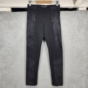 D. EXTERIOR‎ Large Black & Dark Grey Paneled Stretch Leggings Made in Italy